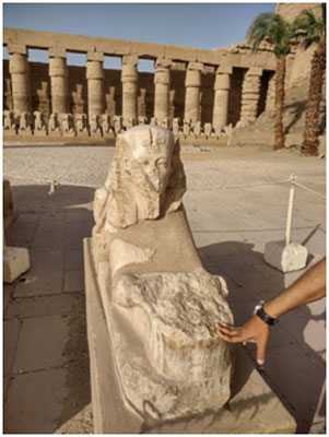 Hatshepsut’s sphinx subjected to vandalism, at Luxor temple.